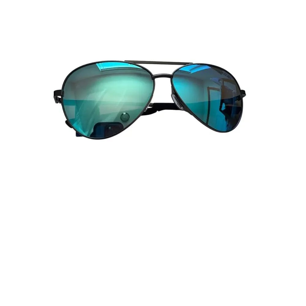 NEW Tifosi Shwae Graphite Smoke Blue Mirror Double bar Aviator Sunglasses